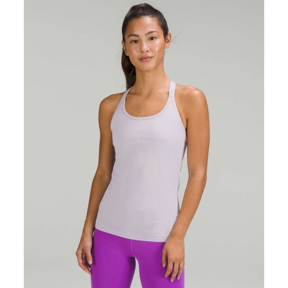 Lululemon Ebb To Street Tank Top Ribbed Built-In Bra Yoga Athletic Top